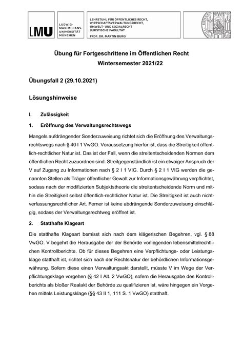 Jura Fall Bung Lehrstuhl F R Ffentliches Recht