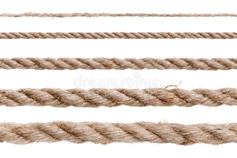 Different Types of Rope Isolated on White Background Stock Photo ...