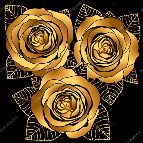 Gold Roses Stock Vector Image By ©svetik 10728303