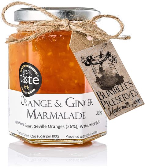 Bumblee S Preserves Orange Ginger Marmalade G Jar Amazon Co Uk