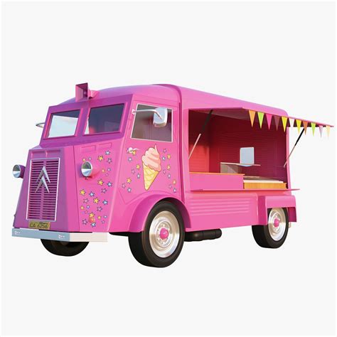 Ice Cream Truck With Interior 3d Model 149 3ds C4d Fbx Lwo Max