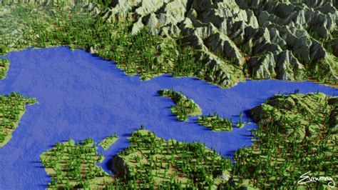 Yellowstone Lake [custom Terrain] Minecraft Map