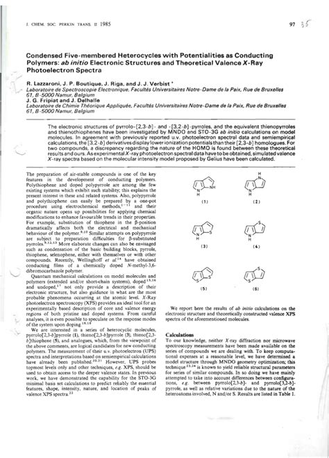 Pdf Condensed Five Membered Heterocycles With Potentialities As