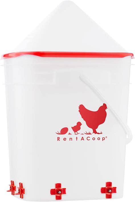 Rentacoop 5 Gallon Chicken Waterer 4 Horizontal Side