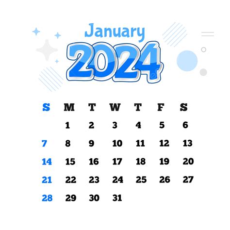 January 2024 Transparent Design Vector, January 2024, January 2024 ...