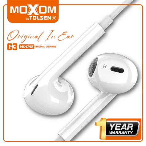 MOXOM G3 AUX Original HI FI In Ear Headphone 1 2 Meters SILVER 3 3 5mm