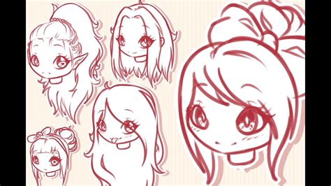 Cute Chibi Hair Drawing