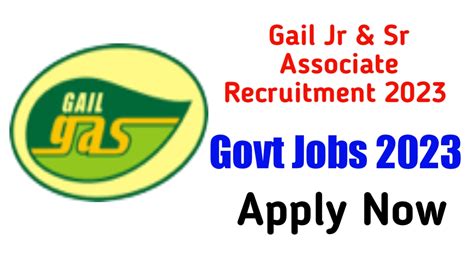 Gail Jr Sr Associate Recruitment 2023 Notification Released For 120