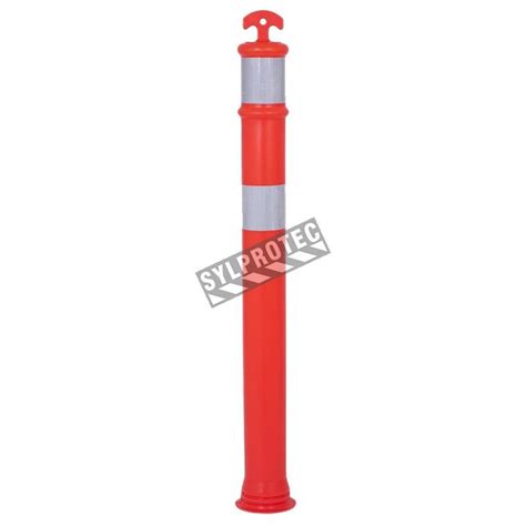 T Top Delineator High Visibility Orange Retroreflective Road Post