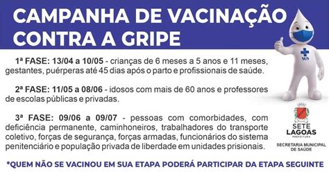 Sete Lagoas Prefeitura Municipal Campanha Contra A Gripe Abre Nova