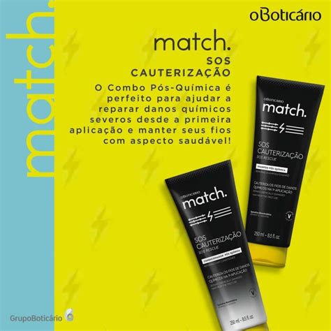 O Boticário Combo Kit de Shampoo e Condicionador Match SOS Cauterização