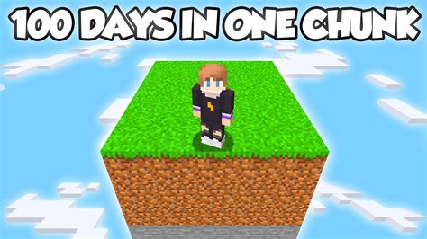 I Survived Days In One Chunk In Minecraft Hardcore Youtube