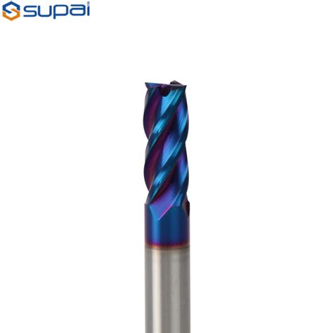 Naco Blue Coated HRC65 Square End Mill Tungsten Carbide End Mill For