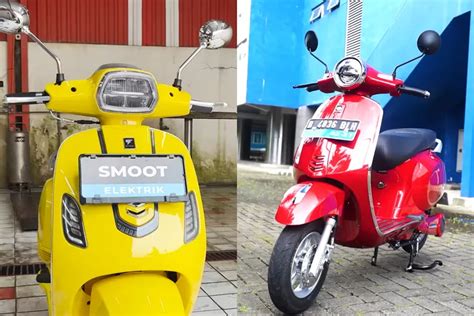 Mirip Vespa Matik Ini Perbandingan Spesifikasi Motor Listrik Smoot