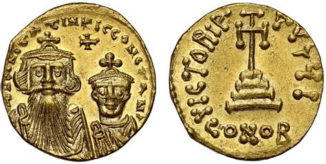 constans ii constantine iv gold solidus byzantine coins