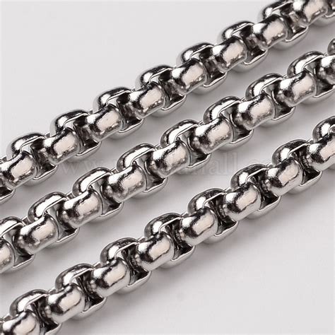 Wholesale Tarnish Resistant Stainless Steel Box Chains Pandahall