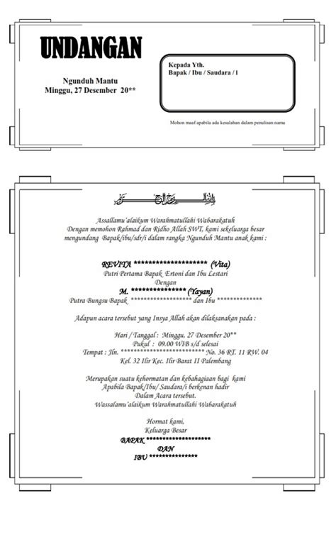 Contoh Undangan Pembentukan Panitia Pernikahan Di Word Part Definitions
