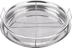 Eyourlife Piece Round Stainless Steel Crisper Tray And Basket