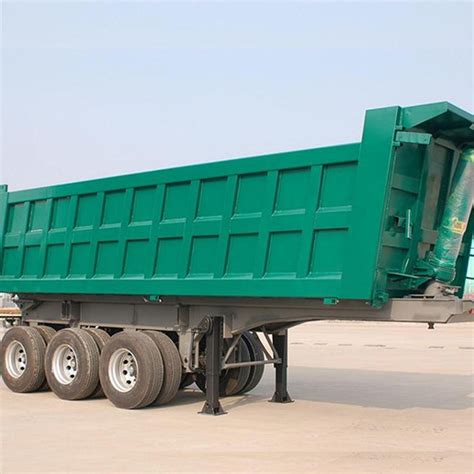 Tandem Axle Cubic Meter Side Dump Tipper Trailer China Cubic