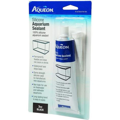 AQUEON Silicone 3 Oz Aquarium Sealant Black Chewy