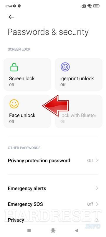 Add Face Unlock Xiaomi Redmi Note 10s How To