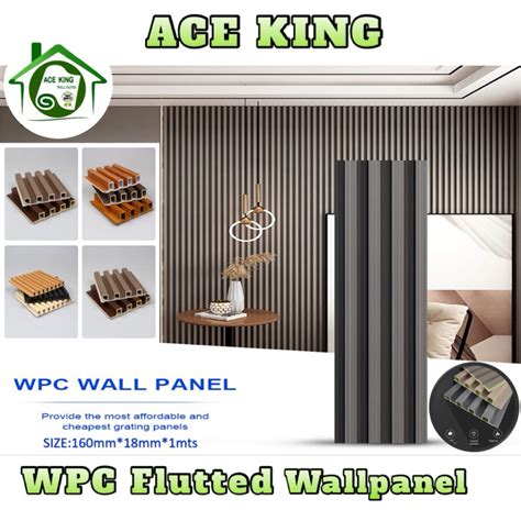 WPC Flutted Panel Wood Cladding 100cm X 17cm 24mm Thickness Waterproof