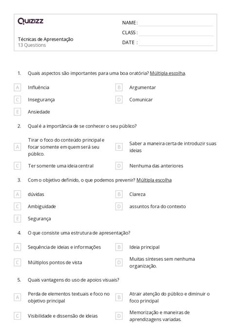 Mais De Planilhas Sequenciamento No Quizizz Gratuito E Imprim Vel