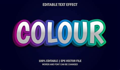 Premium Vector Colour Editable Text Effect Style Vector