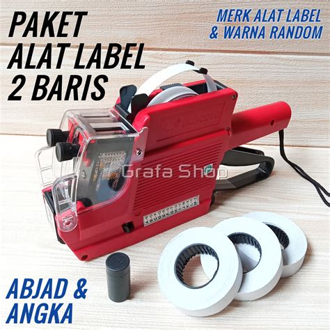 paket alat label harga  baris kertas label  tinta lazada indonesia