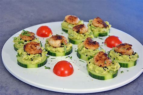 Garnelen Avocado Bissen Gesunde Vorspeise AlleKochen