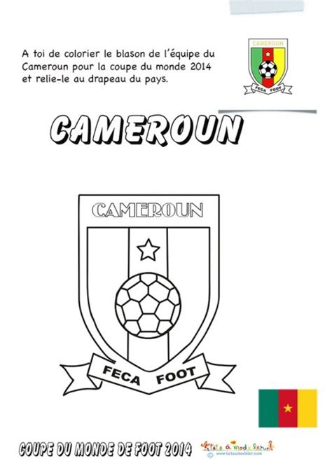 Activit Blason Foot Cameroun Mondial Sur T Te Modeler