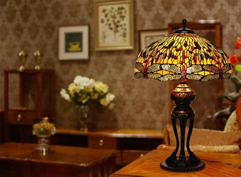 Huge 20 Tiffany Reproduction Traditional Dragonfly Table Lamp Joanne