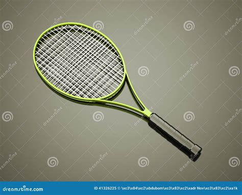 Green Tennis Court Rendered On White Royalty Free Stock Photography