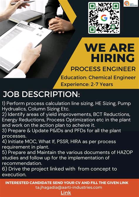 Aarti Industries Job Vacancy For Chemical Engineering