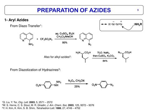 Ppt Organic Azides An Overview Their Synthesis Reactions And Applications Powerpoint