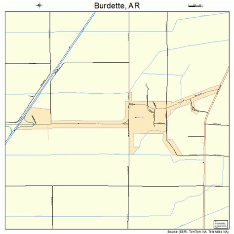 Burdette Arkansas Street Map 0509880