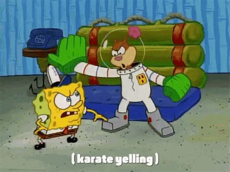 Spongebob Karate GIF - Spongebob Karate Battle - Discover & Share GIFs