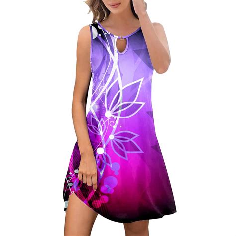 Szxzygs Dresses For Women 2024 Sexy Casual Summer Dresses For Women Trendy Boho Floral Print