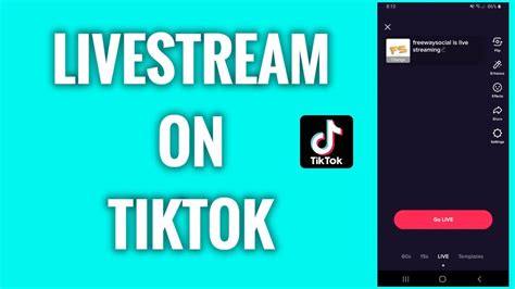 How To Livestream On Tiktok Youtube