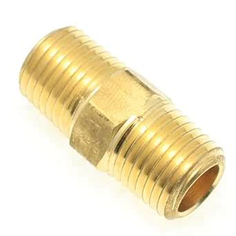 10 32 UNF Male Brass Pipe Hex Nipple Fitting Adapter Amazon