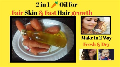 Carrot Oil For Fair Skin Andfast Hair Growth Carrot Infused Oil Homemade Carrot Oil In Tamil