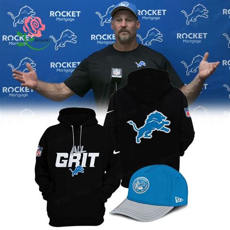 Detroit Lions All Grit Black D Clothing Detroit Lions Football