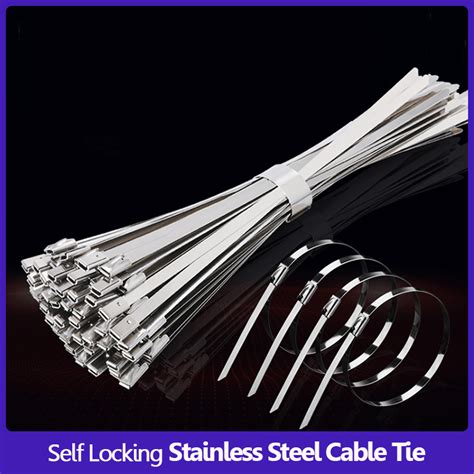 304 316 Stainless Steel Cable Tie 4 6 400 Buckle Wire Harness