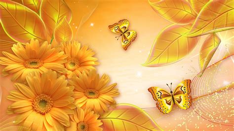 Golden Flower Wallpapers Top Free Golden Flower Backgrounds