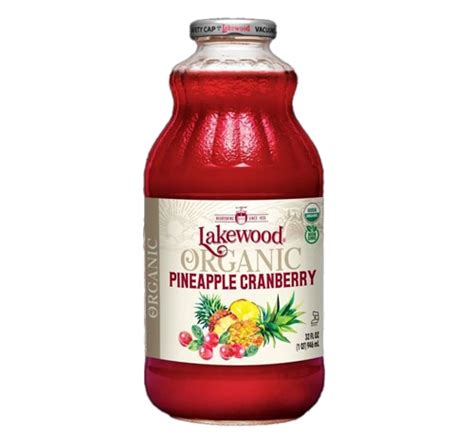 Lakewood Organic Non Gmo Juice Pineapple Cranberry Fl Oz Vitacost