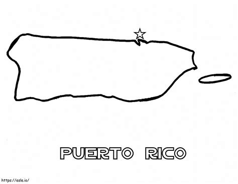 Mapa De Puerto Rico Para Colorear