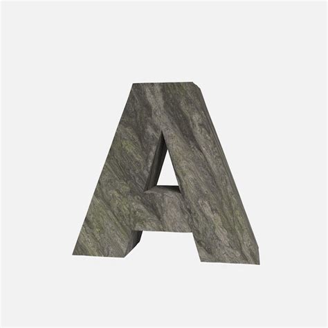 Premium Photo | Rock font alphabet of stones a made of rock