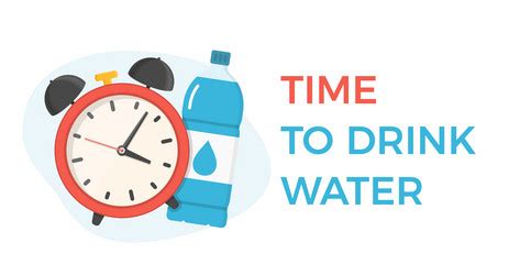 Time to drink water Royalty Free Vector Image - VectorStock