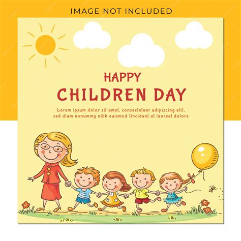 Premium Vector Hand Drawn Flat World Childrens Day Background Flat