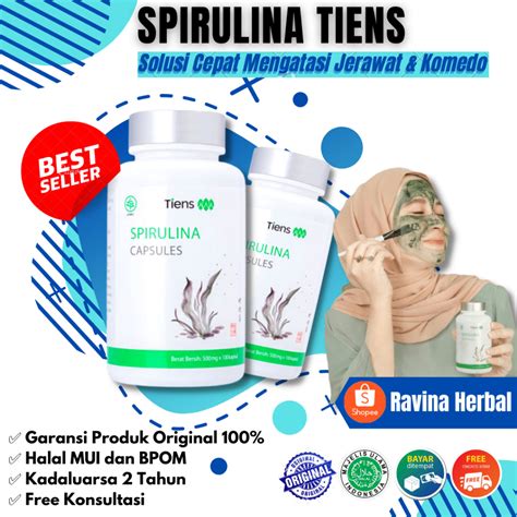 Jual Masker Wajah Spirulina Tiens Original Asli Isi Kapsul